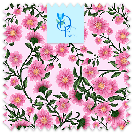 Swooping blue Art Deco design over a pin stripe backdrop with blue accents.